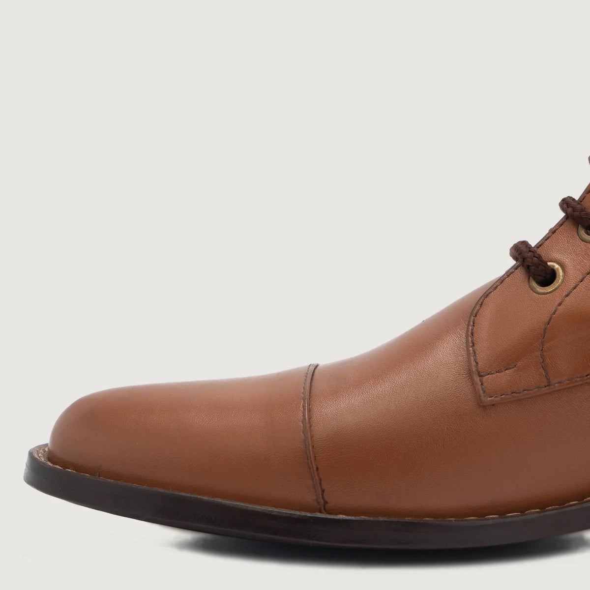 Knight Derby Tan Leather Boots