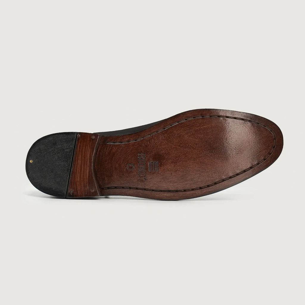 Director Wholecut Black Leather Shoes