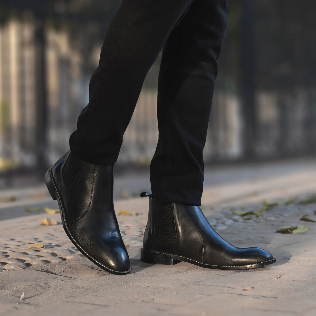 Clarkson Chelsea Black Leather Boots