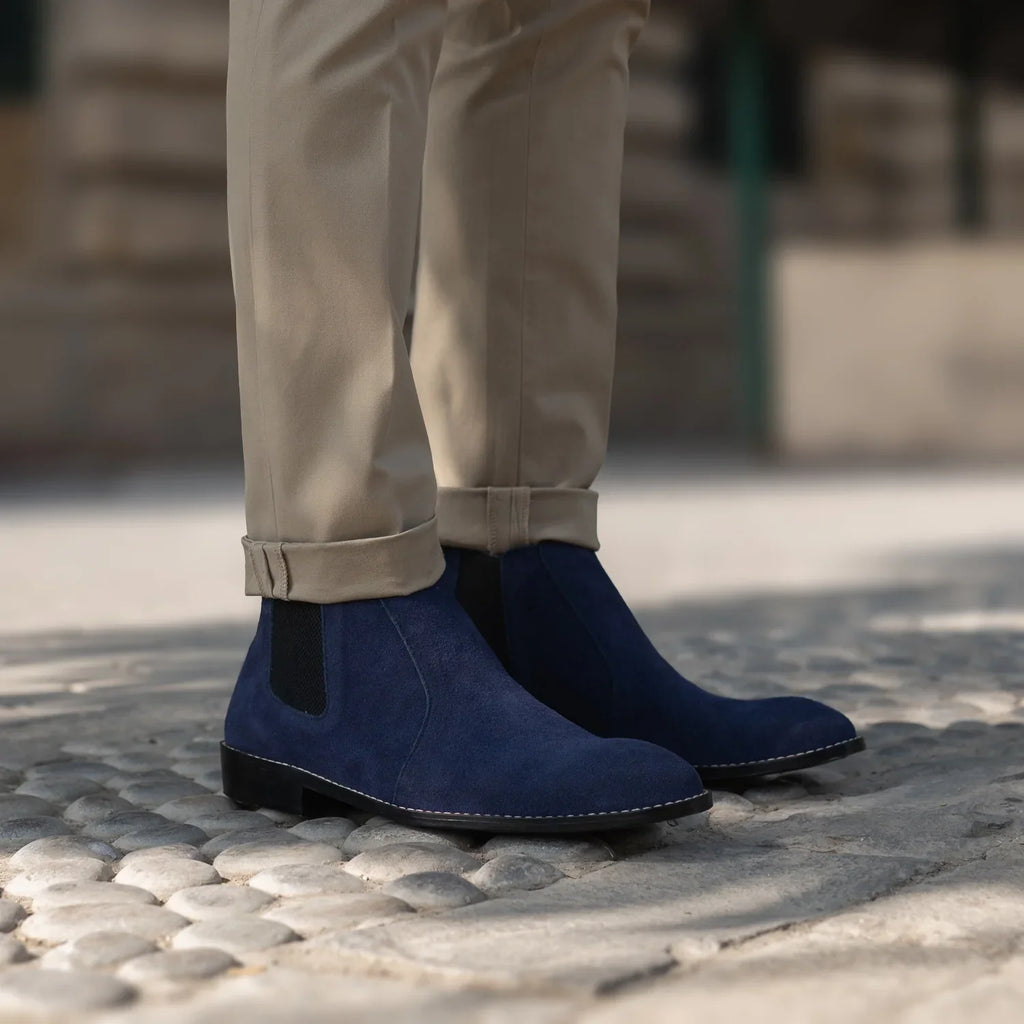 Clarkson Chelsea Midnight Blue Suede Leather Boots