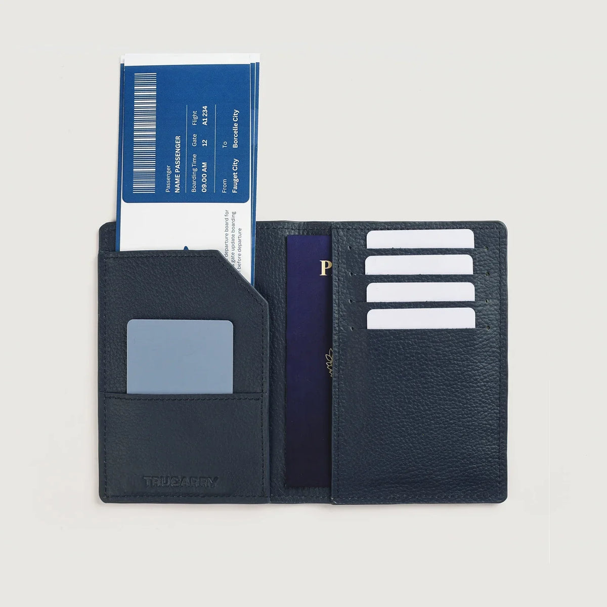 Bernardi Blue Leather Travel Wallet