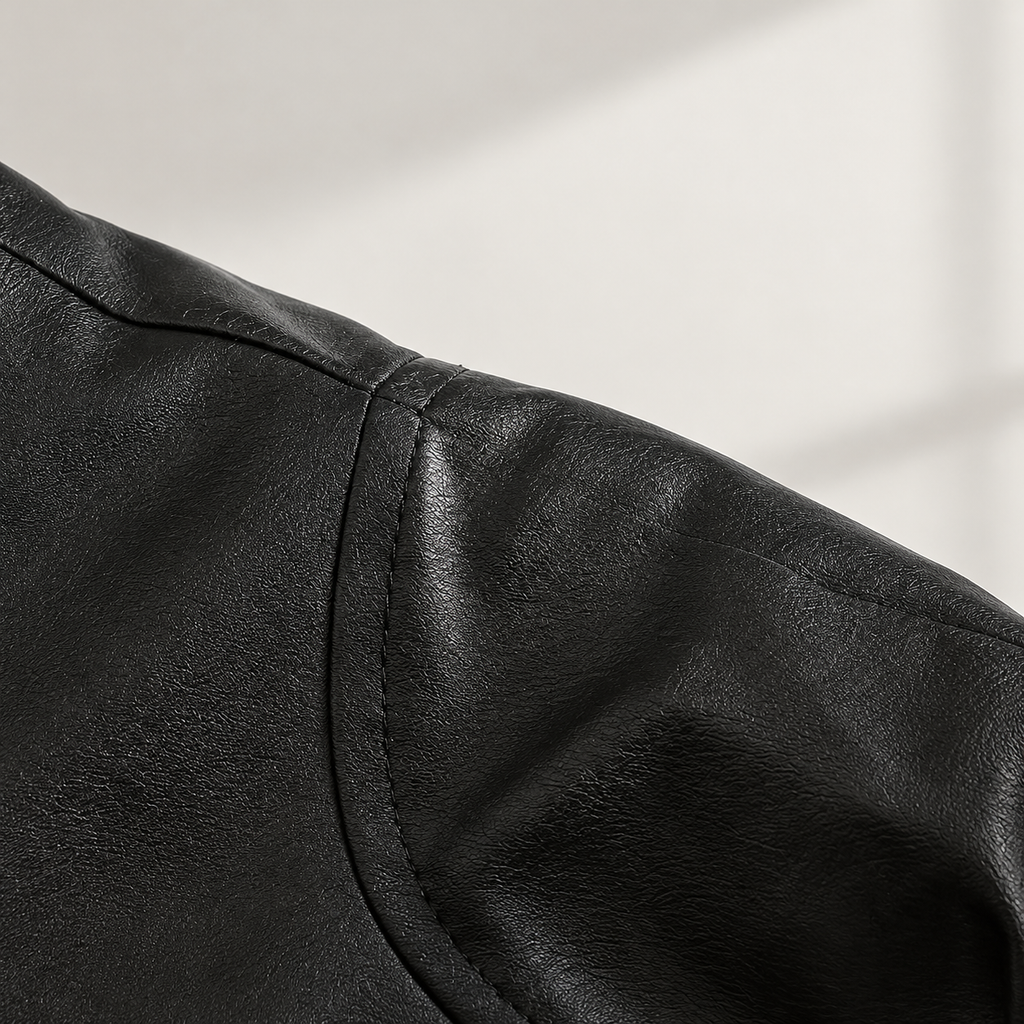 Men's Stand Up Collar Button Up Jacket, A Fashionable New Outfit For Spring And Autumn, Versatile Style, Creating A Handsome Motorcycle Style Jacket
