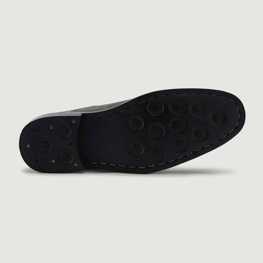 Clarkson Chelsea Grey Nubuck Leather Boots - StudGuard