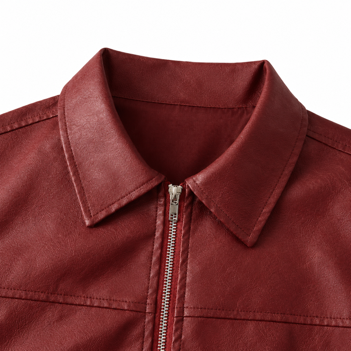 Men’s PU Leather Jacket – Casual Zip-Up Jacket for Everyday Wear