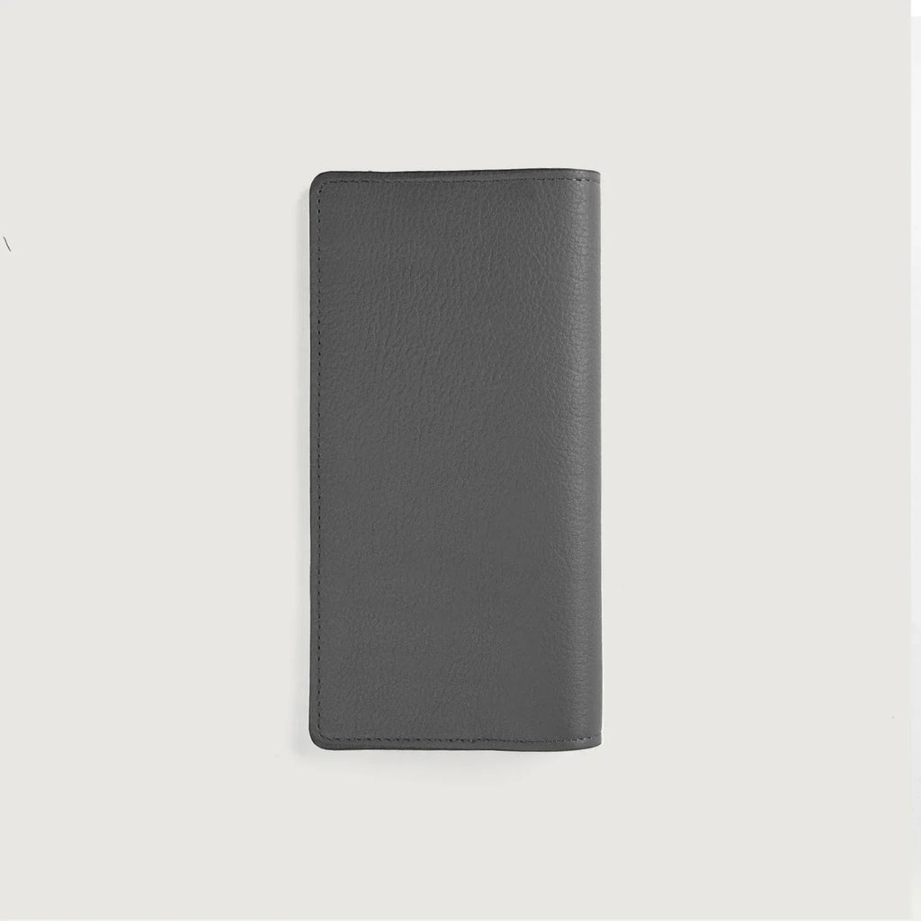 Cameron Grey Leather Long Wallet