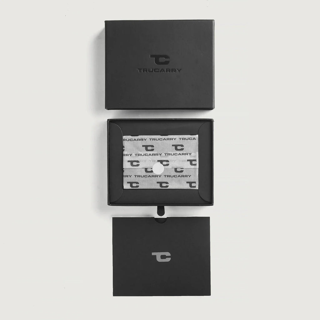 Karl Grey Leather Card Holder