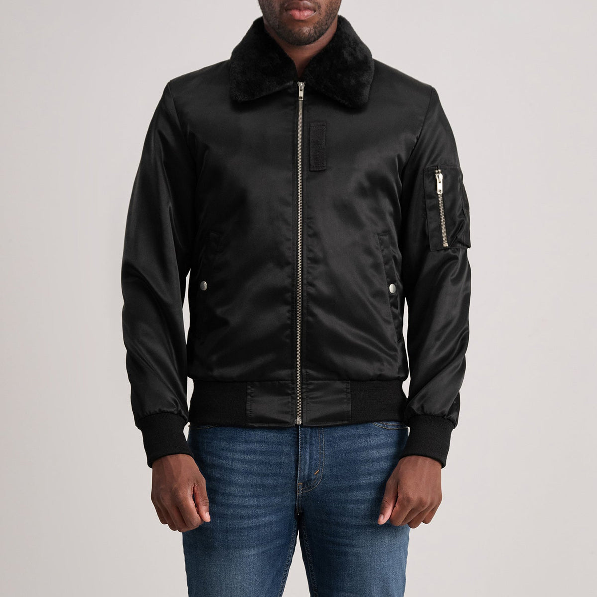 Clyde B-15 Black Bomber Jacket