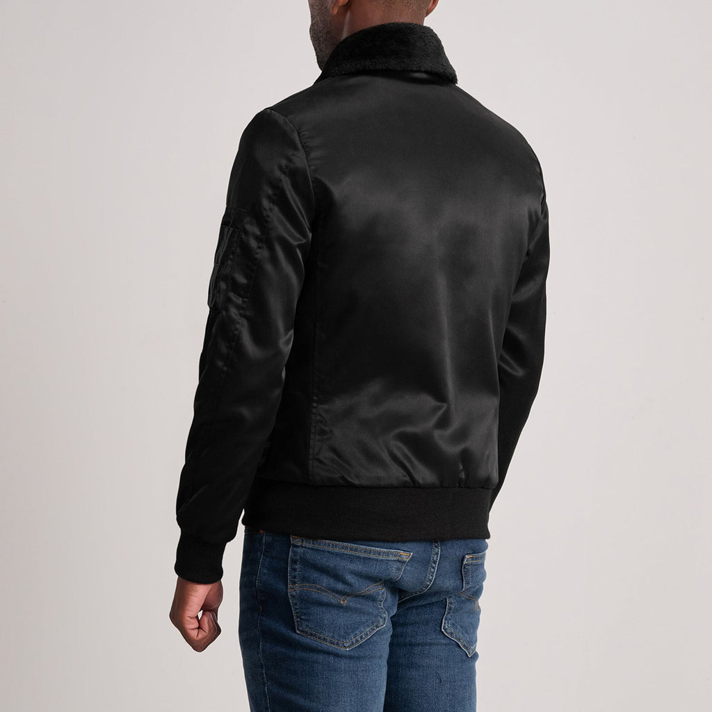 Clyde B-15 Black Bomber Jacket