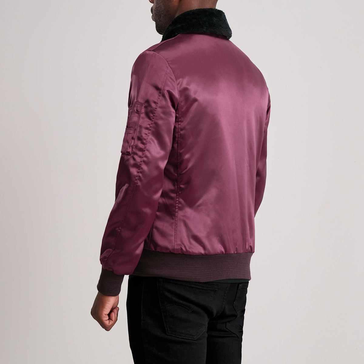 Clyde B-15 Maroon Bomber Jacket