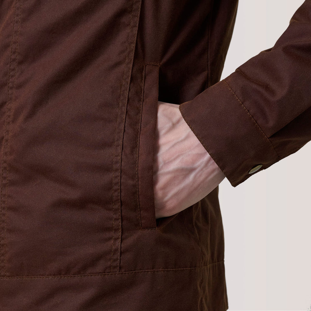 Colberto Brown Waxed Canvas Trucker Jacket