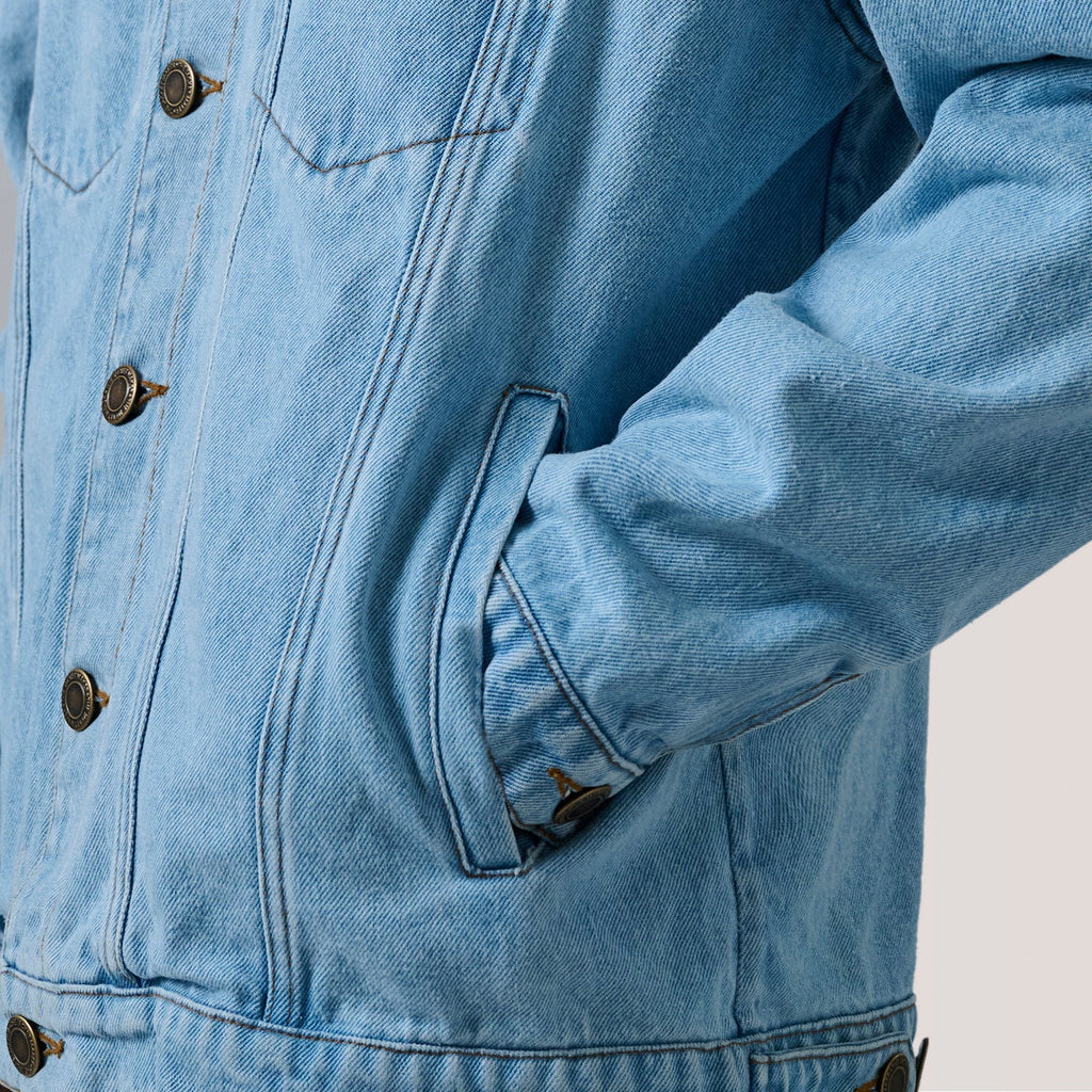 Eddie Light Blue Oversized Denim Trucker Jacket