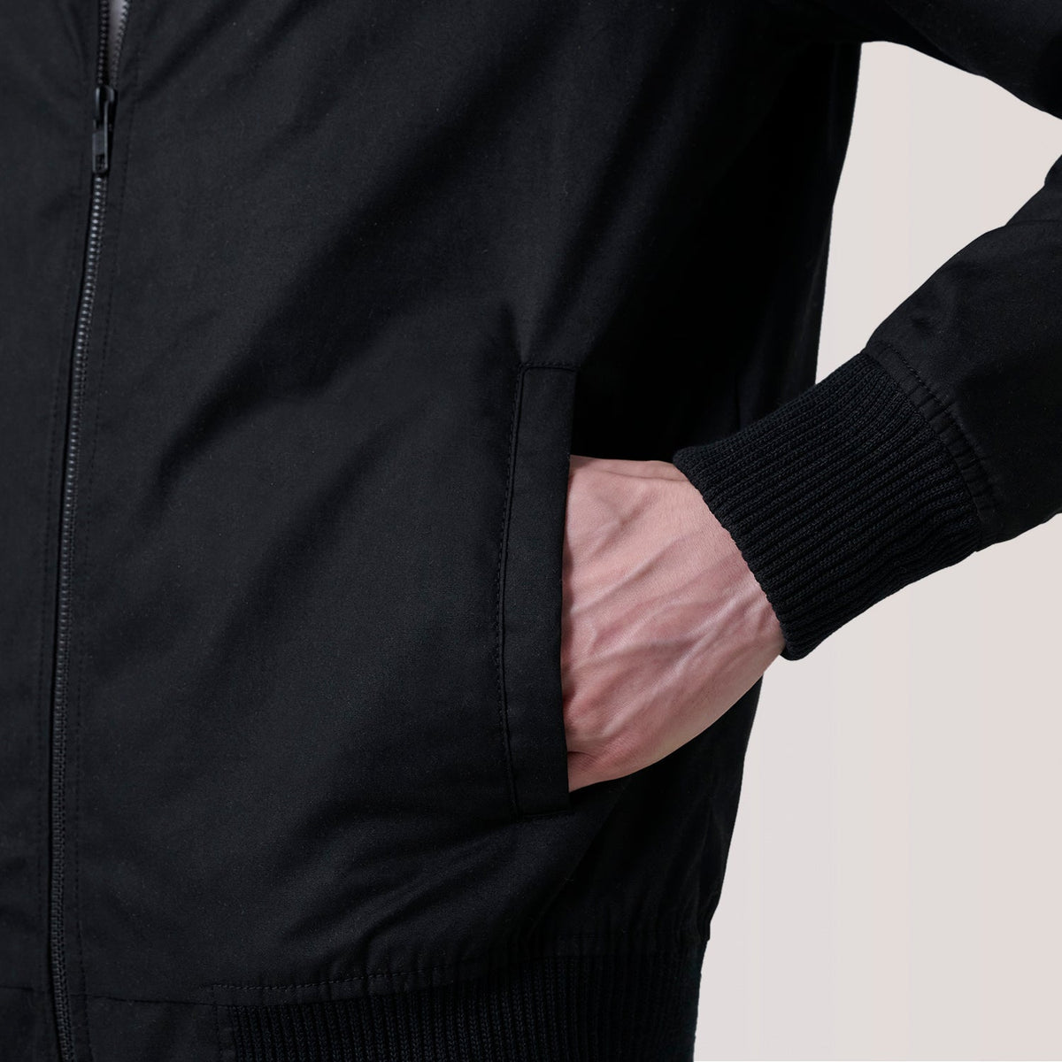 Morrison Black Canvas Bomber Jacket