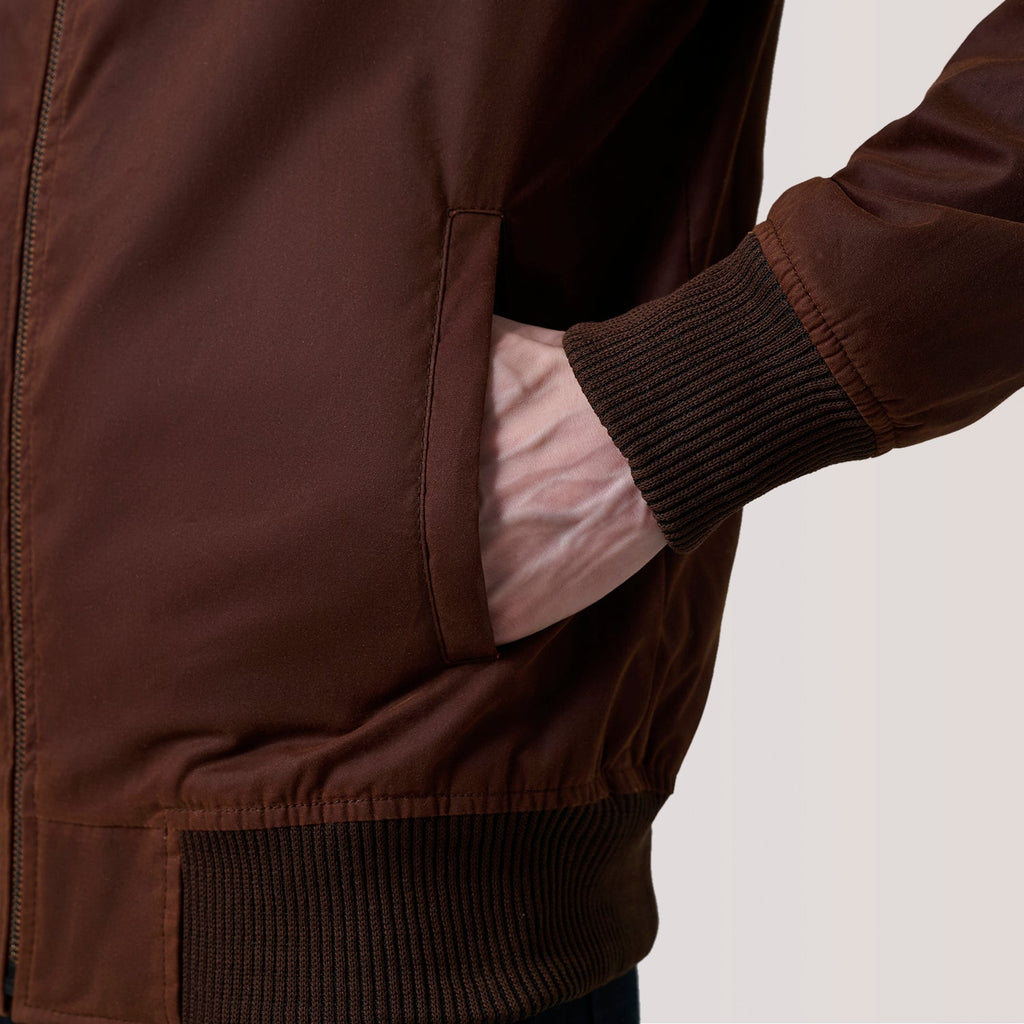 Morrison Brown Canvas Bomber Jacket