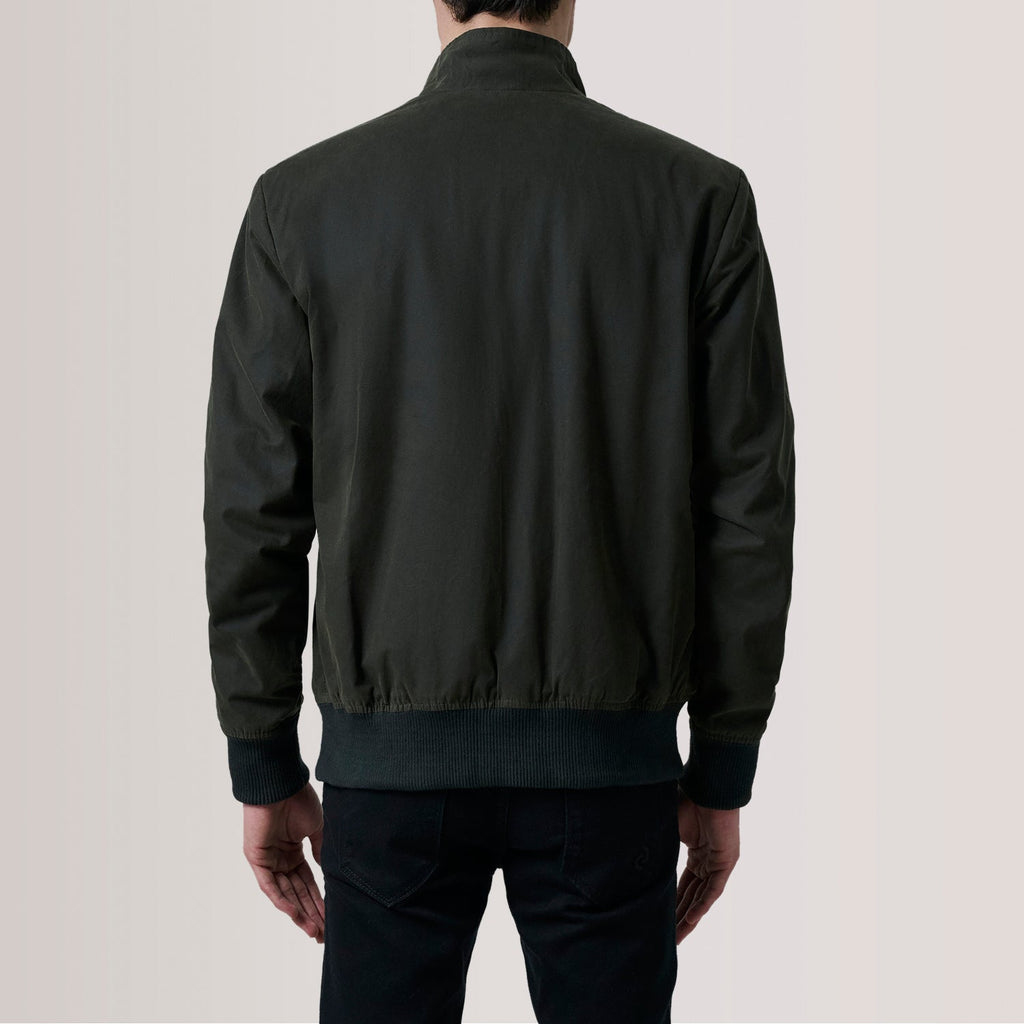 Morrison Olive Canvas Bomber Jacket