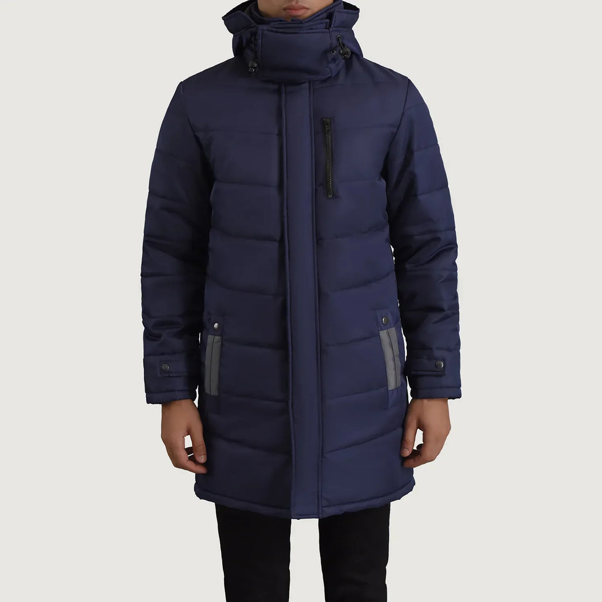 Moore Blue Hooded Parka