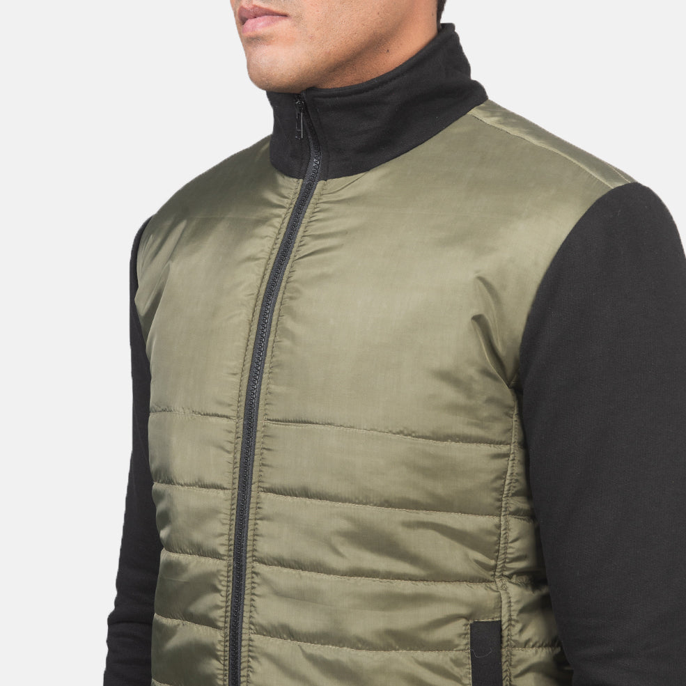 Nashville Quilted Green Windbreaker Jacket