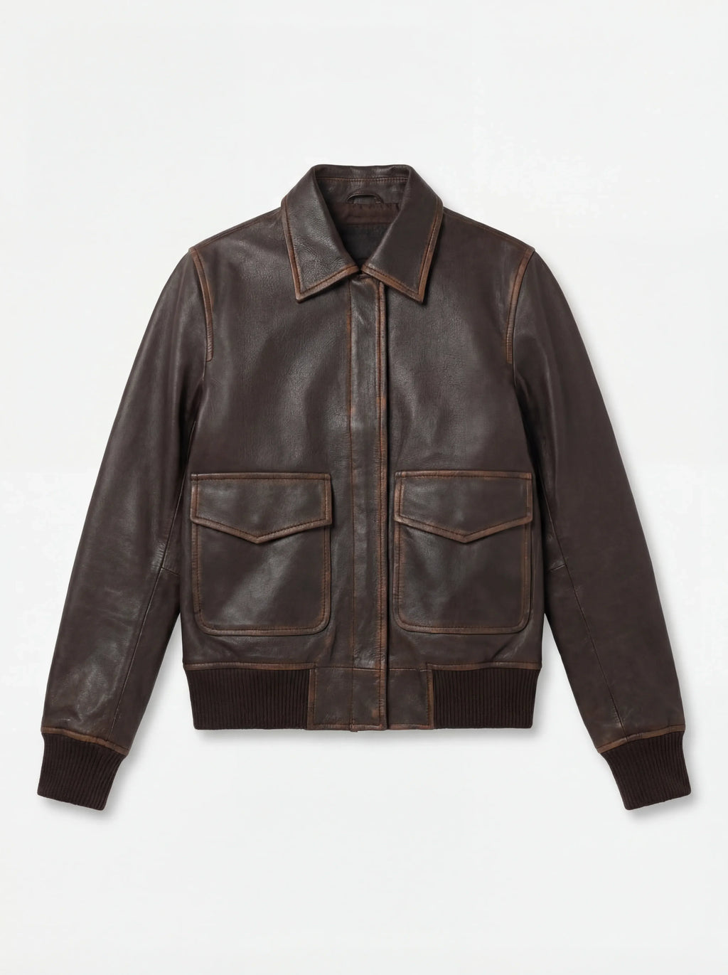 Westa A-2 Brown Leather Bomber Jacket