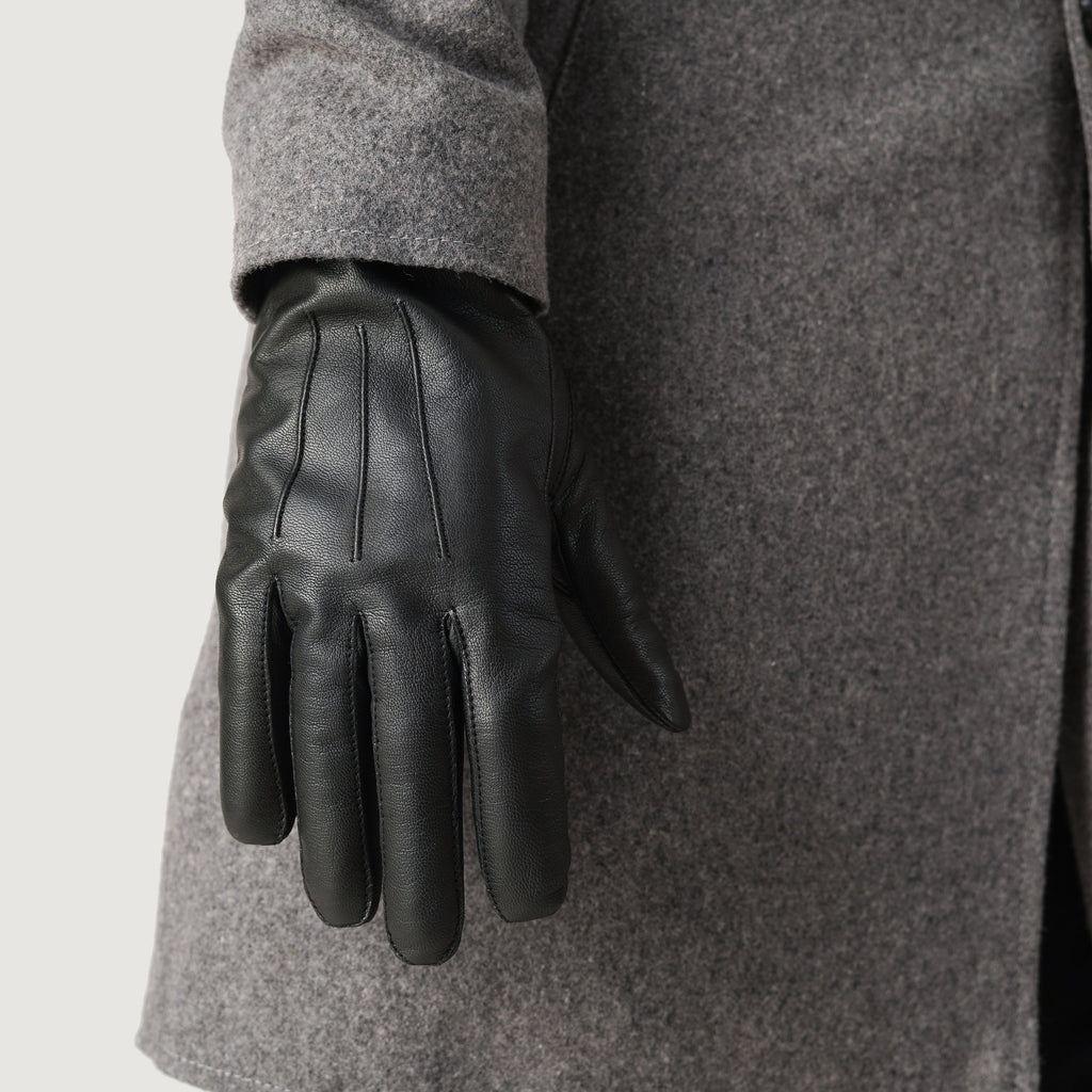 Ralph Black Leather Dress Gloves