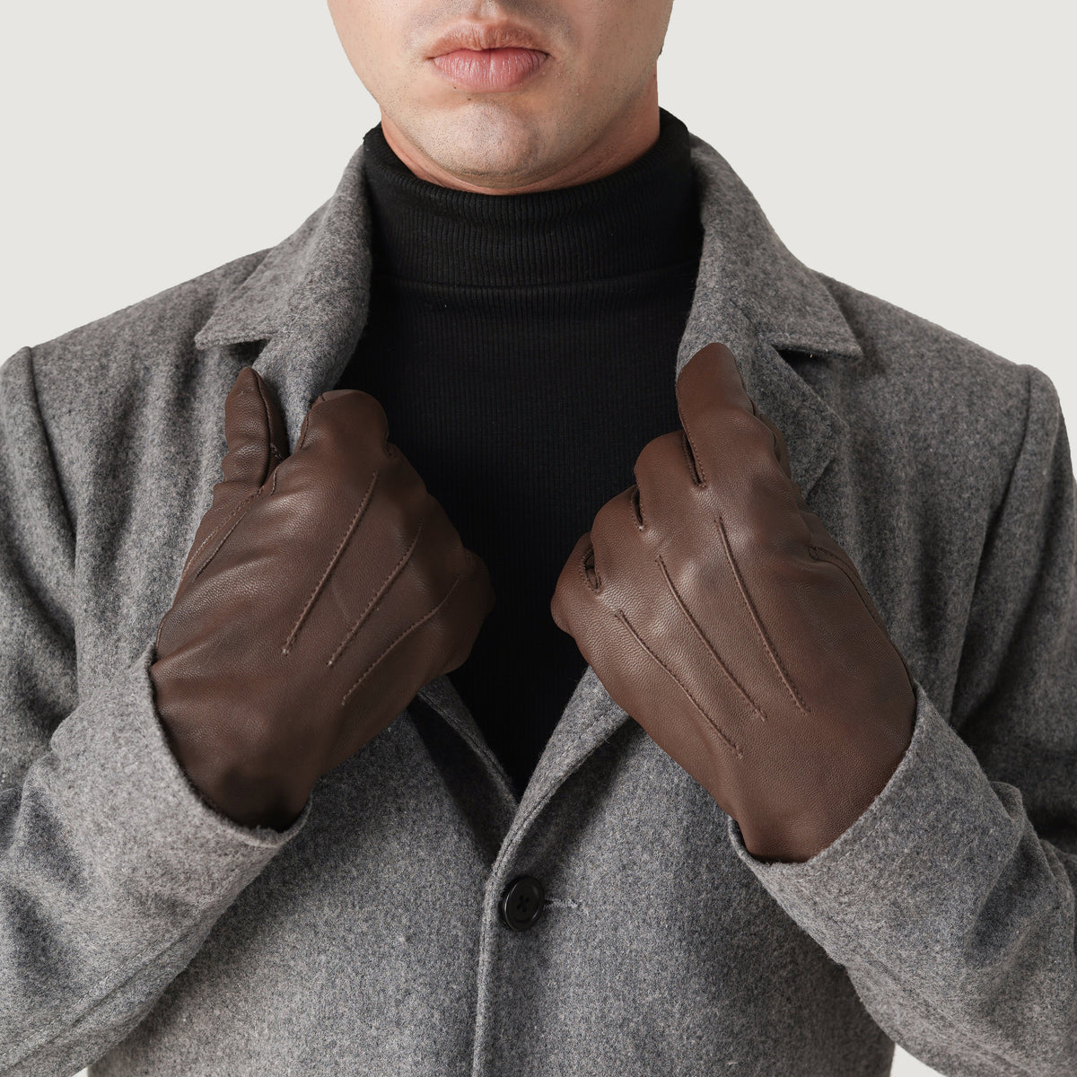 Ralph Brown Leather Dress Gloves