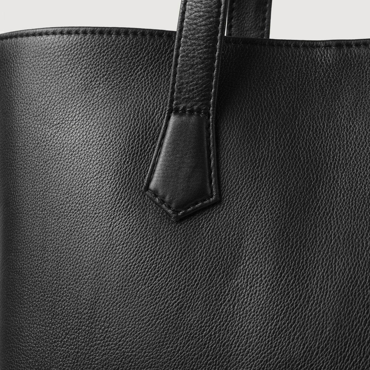 The Bianca Black Leather Tote Bag