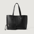 The Bianca Black Leather Tote Bag