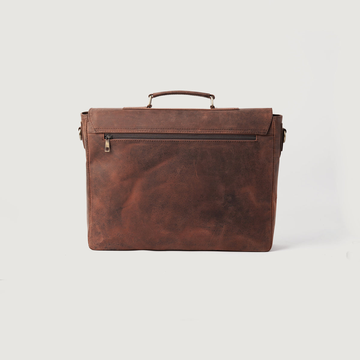 The Cristoph Vintage Distressed Brown Leather Messenger Bag