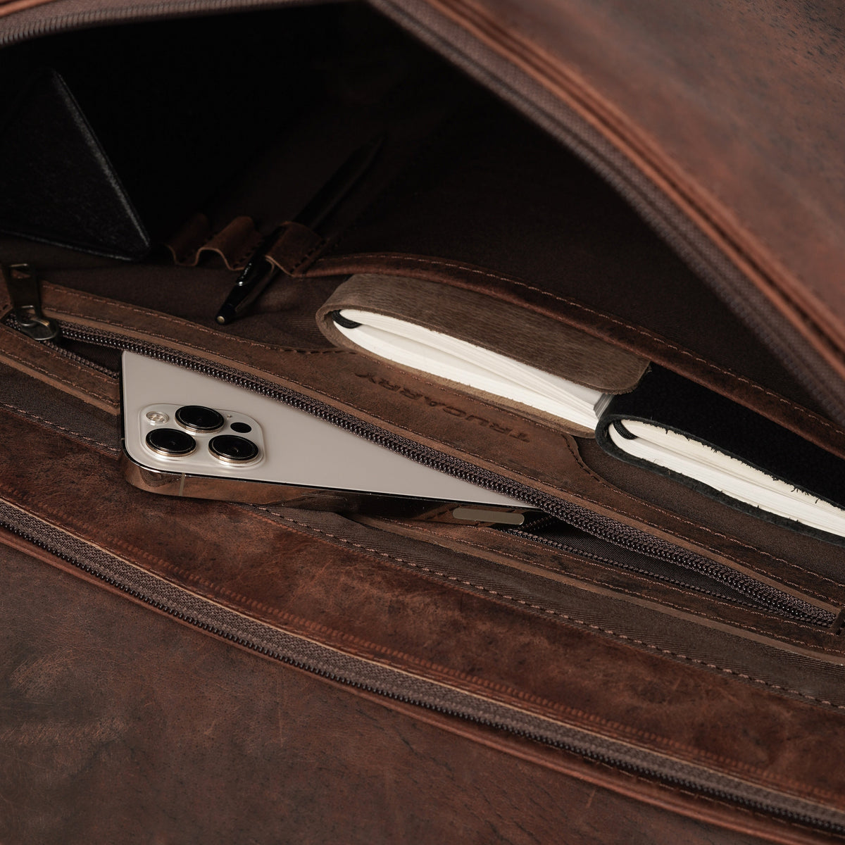 The Cristoph Vintage Distressed Brown Leather Messenger Bag