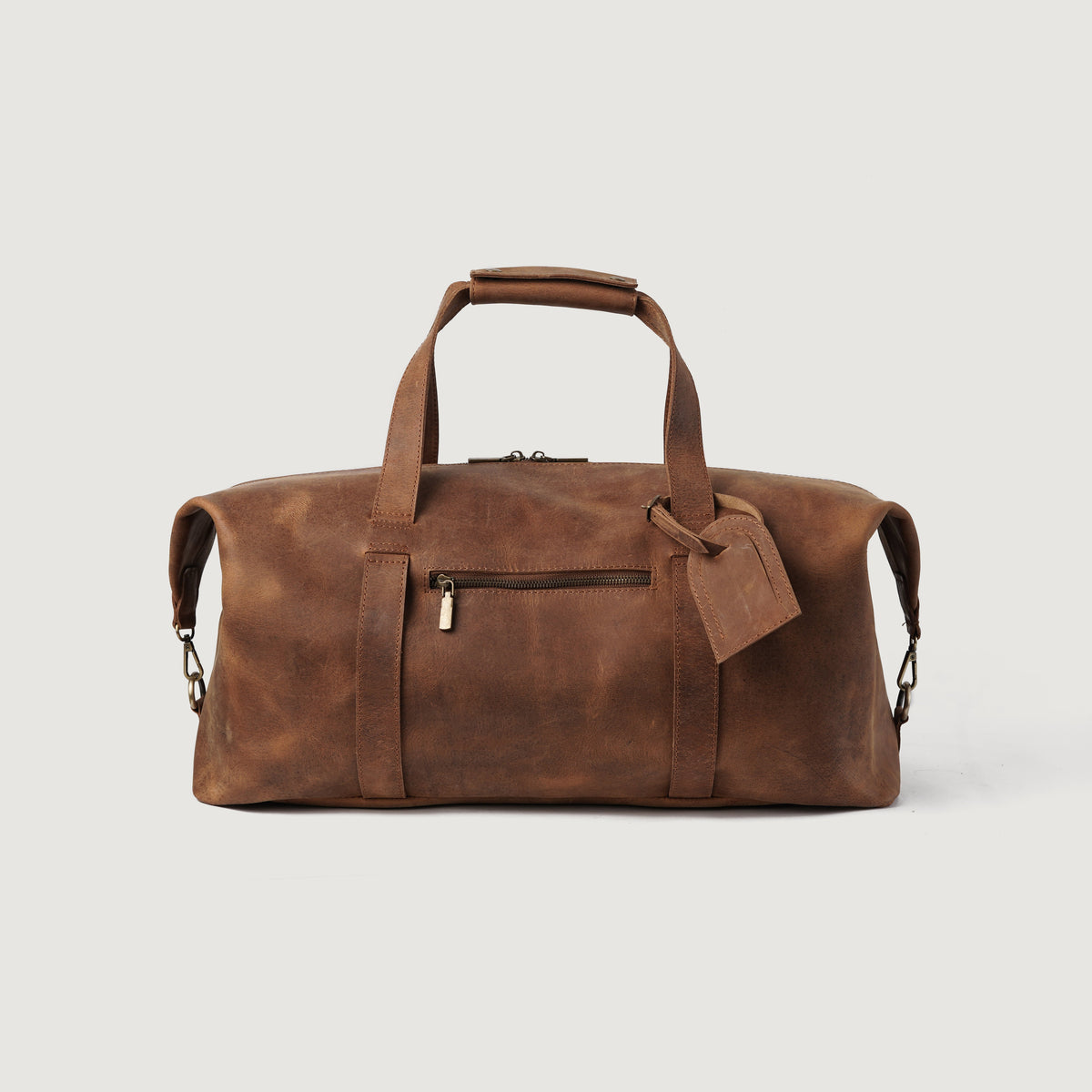 The Dale Vintage Tan Brown Leather Duffle Bag