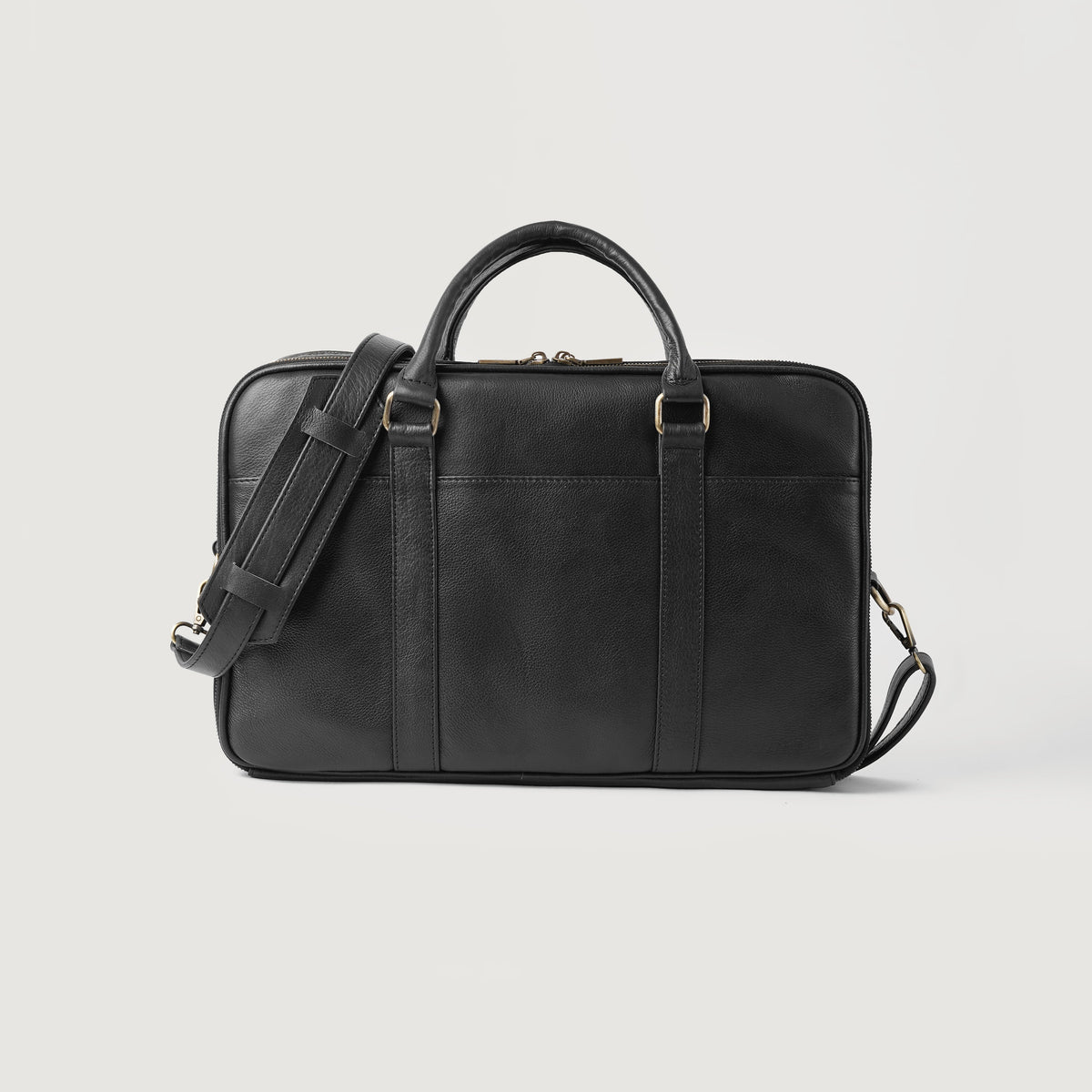The Preston Black Leather Briefcase