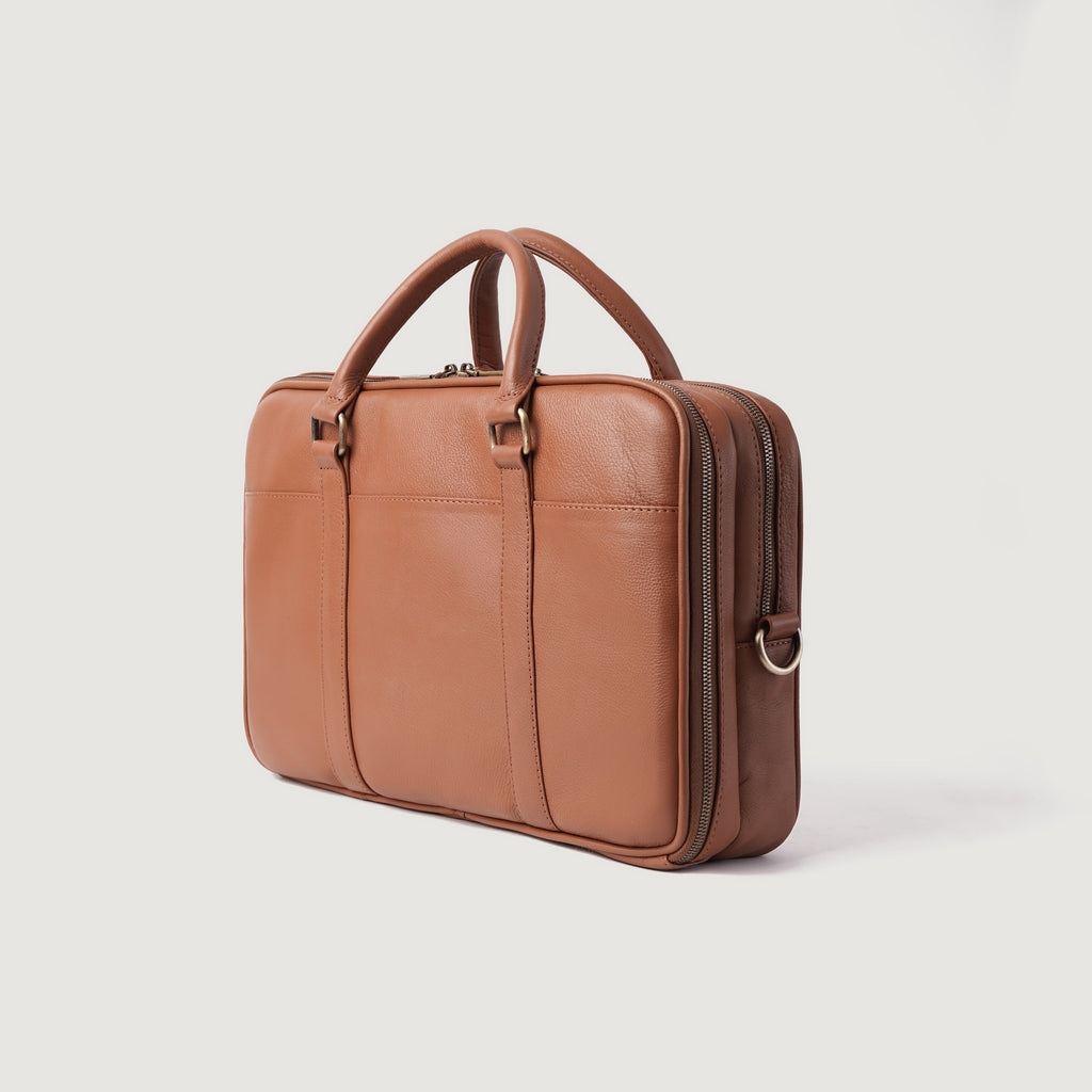 The Preston Brown Leather Briefcase