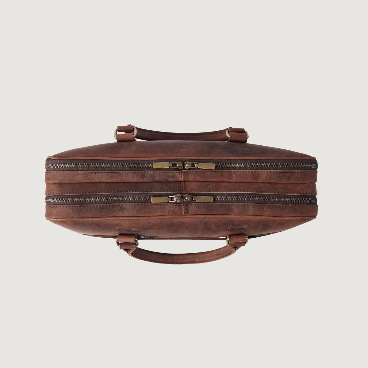 The Preston Vintage Distressed Brown Leather Briefcase