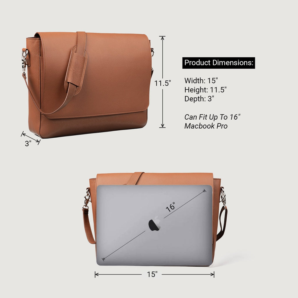 The Carismatico Brown Leather Messenger Bag