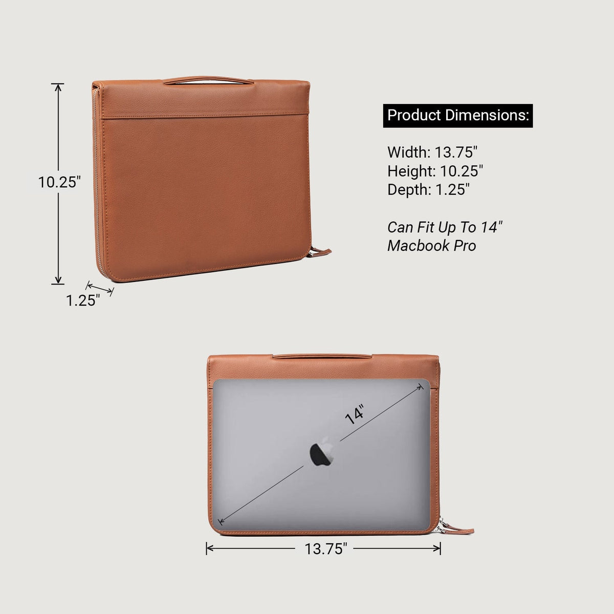 The Eclectic Brown Leather Folio Organizer