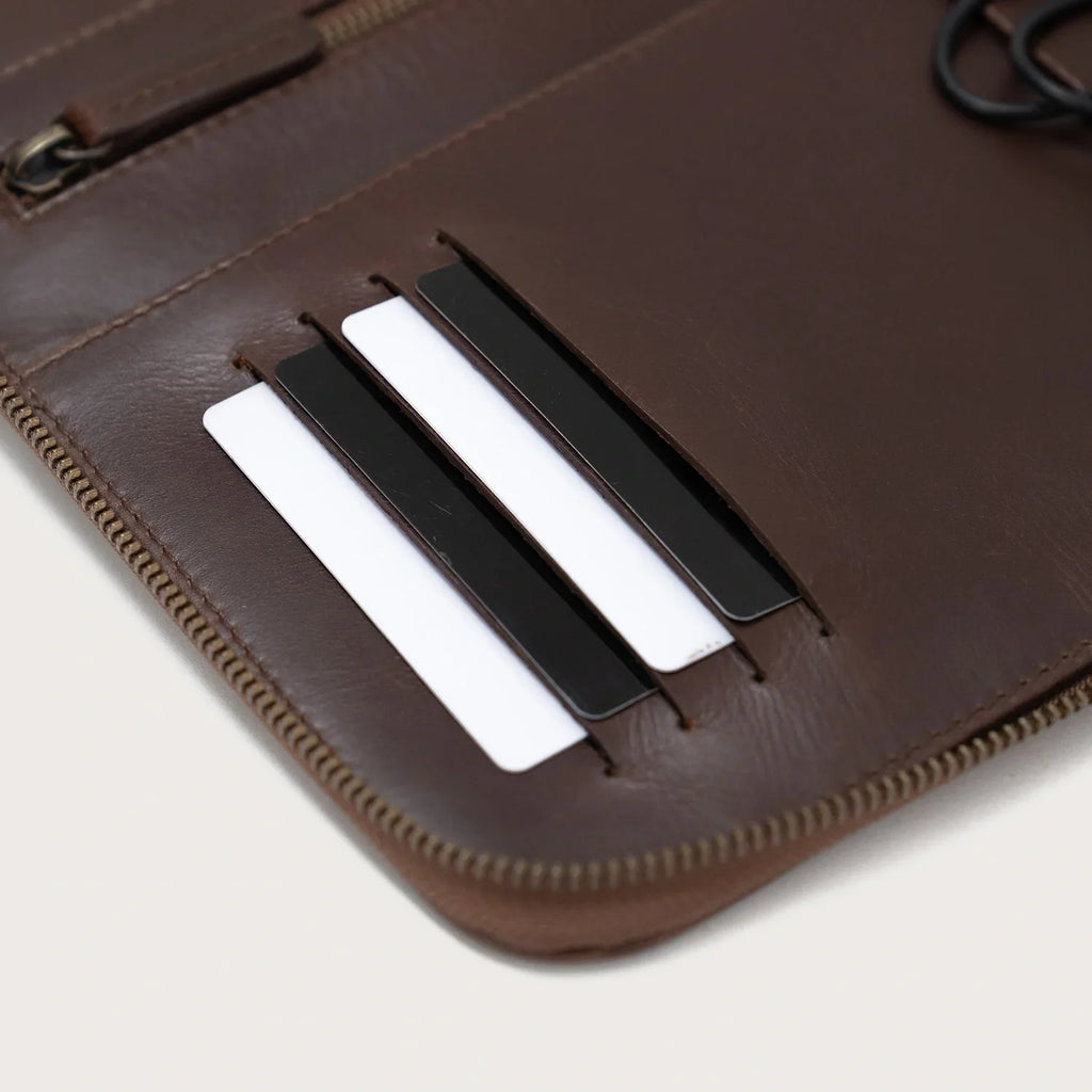 The Eclectic Vintage Brown Leather Folio Organizer
