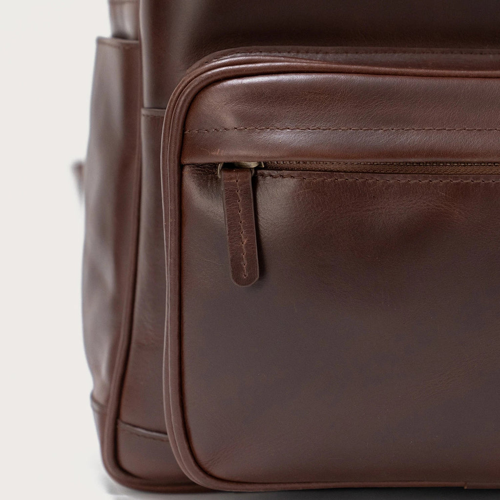 The Philos Vintage Brown Leather Backpack